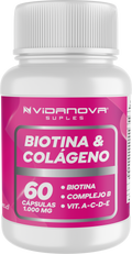 BIOTINA + COLÁGENO 1000MG 60CAPS - ¡30% OFF!