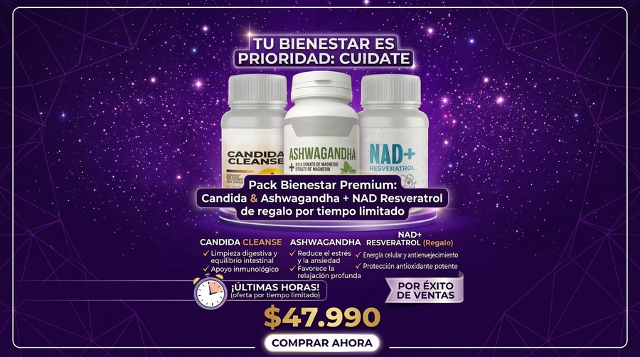 ¡TRIPLE PACK! CANDIDA & ASHWAGANDHA + NAD PLUS DE REGALO - ¡ÚLTIMAS UNIDADES!